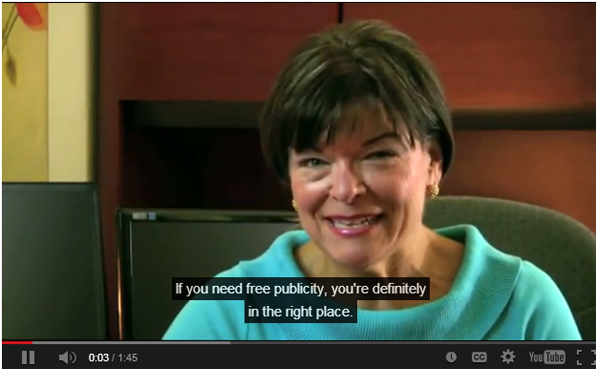 Caption from Welcome to The Publicity Hound's Website Video