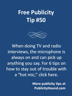 Publicity Top #50--How to avoid a hot mic