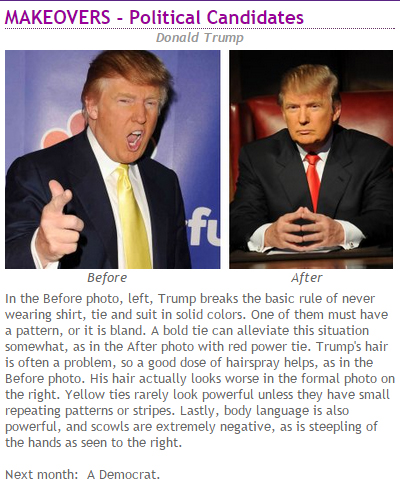 Donald Trump item in Dumont ezine