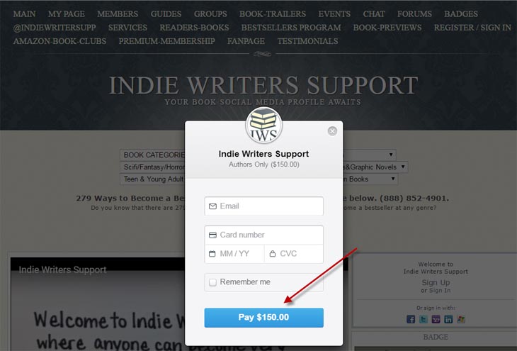 Listopia scam -- Indie Writers Support