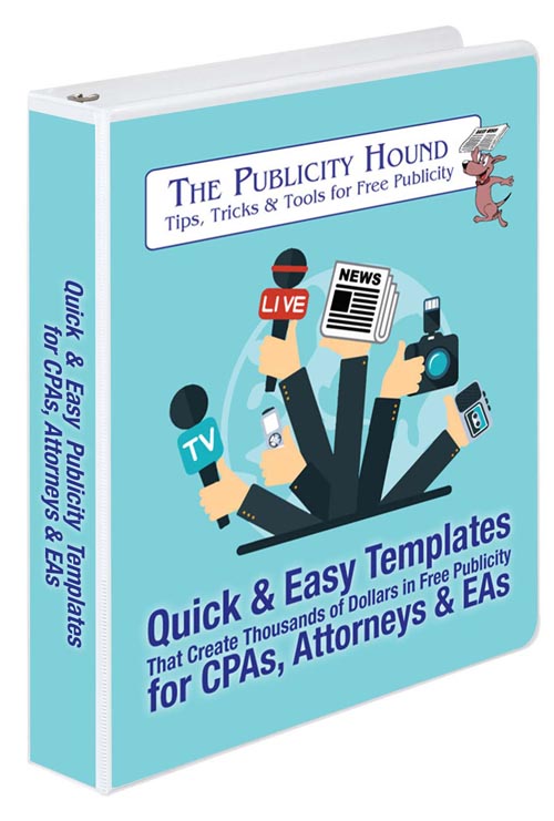 Binder Quick & Easy Publicity Templates for CPAs